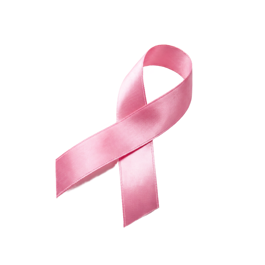 Pink breast cancer awareness ribbon
